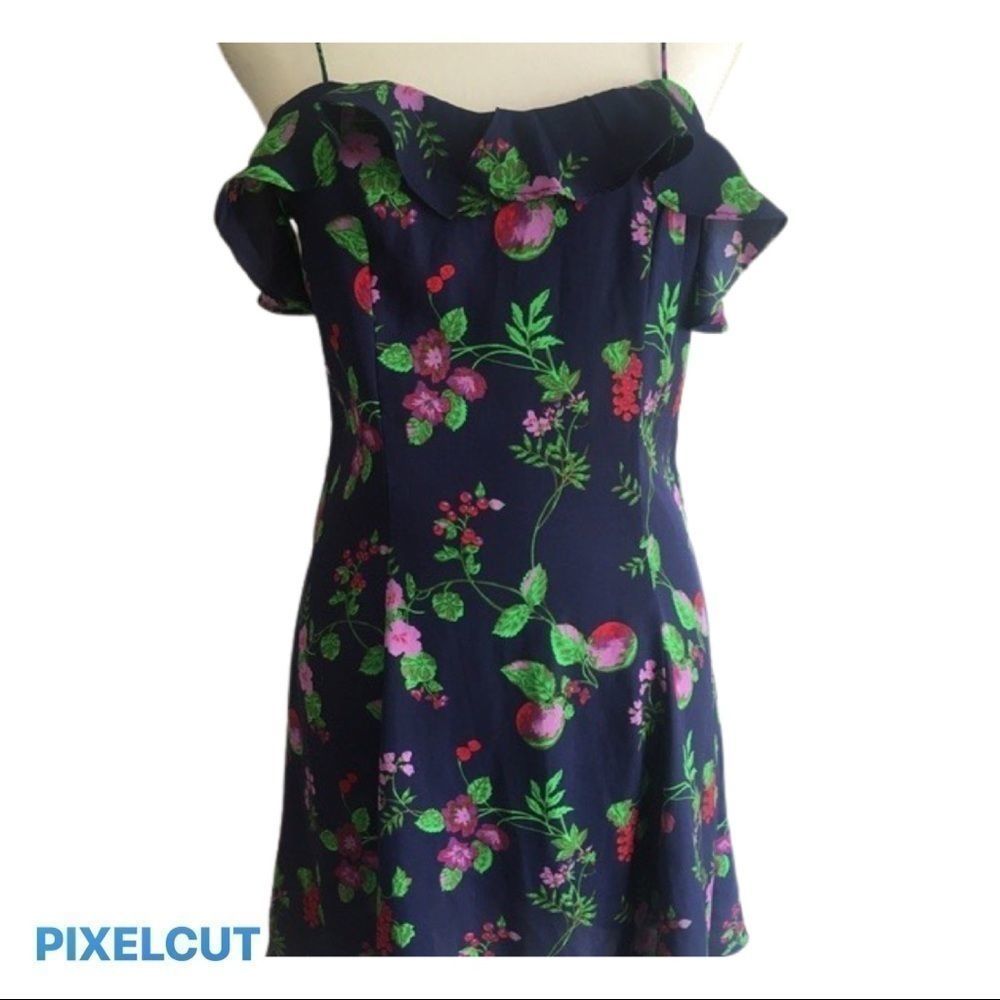 Lovely Floral mini dress with back corset size L